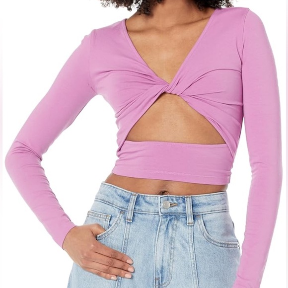 NWT Signed Blake The Drop Purple Pinkish Cut Out Knit Top - Size Small - Picture 1 of 7